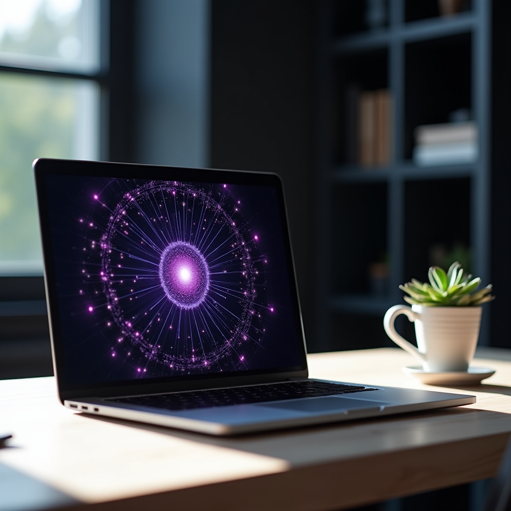Sistem de management al cunoștințelor pe ecran de laptop